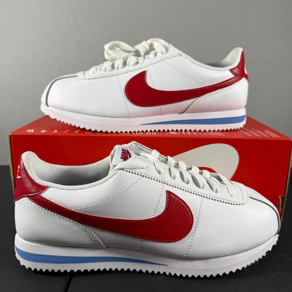 Nike Cortez White Varsity Red Varsity Blue DM4044-108 Mens 8 Womens 9.5